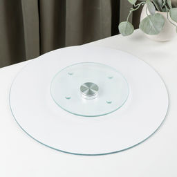 Подставка стеклянная для торта вращающаяся Magistro «Восток», d=32 см, цвет синий