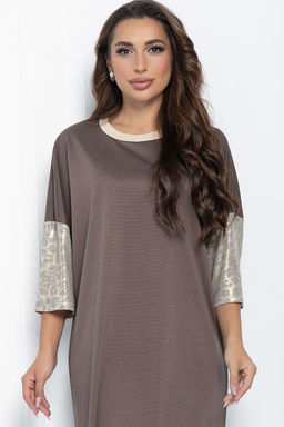 Платье Уютный шик (коричневое) П11147