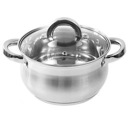 Кастрюля из нержавеющей стали "Elisa" 2,5л, д10,5см, h15см, s0,5мм, дно s2,5мм, двойное капсулированное дно, термоупаковка, "Appetite" (Китай)