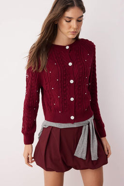 Ekru Cift Tarafl? Kullan?labilen Triko Kazak-H?rka TWOAW24KZ00144 - Trendyolmilla фото 16