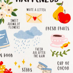 Набор кухонных полотенец Доляна Happiness, 35х60см-4шт, 100% хлопок  фото 8