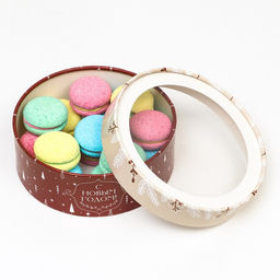 Коробка подарочная новогодняя с окном «С Новым годом» 18×18×6 см