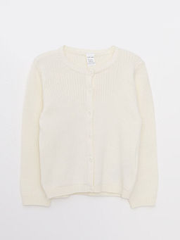 Bisiklet Yaka Uzun Kollu Kendinden Desenli K?z Bebek Triko H?rka