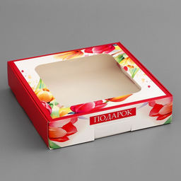Цена за 5 шт. Коробка подарочная сборная с окном, упаковка, « С 8 марта», 13×13×3 см