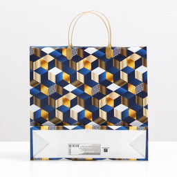 Цена за 10 шт. Пакет "Геометрия на синем" , мягкий пластик, 29 x 30 см, 100 мкм