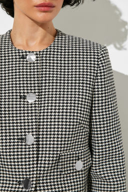 Жакет укороченный из твида с клапанами - Mollis фото 4