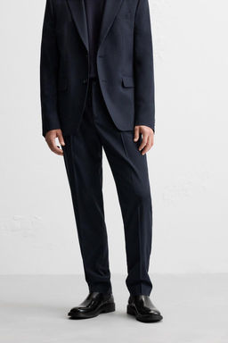 CHECKED TEXTURED WEAVE SUIT TROUSERS - Zara фото 2