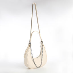 Сумка женская хобо на молнии, цвет молочный - Textura фото 8