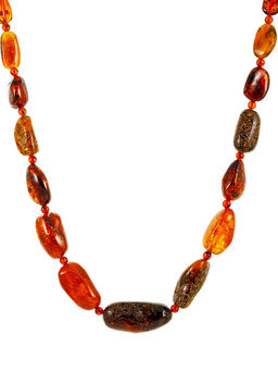 Уникальные бусы из крупных кусочков натурального янтаря