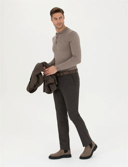 Kahverengi Slim Fit Kuma_ Pantolon - Pierre cardin фото 3
