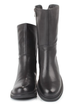 Z4212M BLACK Полусапоги зимние женские (натуральная кожа, натуральный мех)