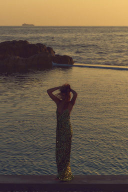 SEQUINNED MIDI DRESS - Zara фото 11