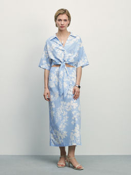 Юбка миди из хлопка / Zarina