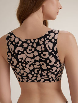 CONTE Бесшовное бюстье из хлопка INVISIBLE LBE 1434 black-leopard