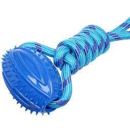 Цена за 2 шт. Игрушка-канат для всех пород собак "Счастливый хвост!", цвет синий, 28*8,5см/110гр