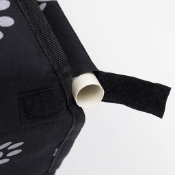 Автокресло для животных 40*30*25 см, чёрное с белыми лапками - Пижон фото 11