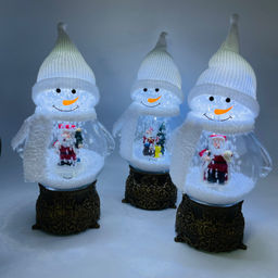 Новогодний декор Ночник - Снеговик с Дедом Морозом 35 см (арт. 7047-1АВС) в ассортименте - Ип лебедев о.ю фото 7