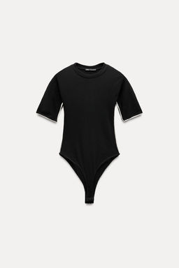 BODYSUIT WITH TRIM DETAIL - Zara фото 12