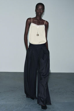 ZW COLLECTION PINSTRIPED DARTED TROUSERS - Zara фото 4