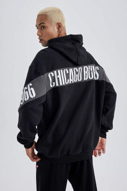 DeFactoFit Толстовка свободного покроя с капюшоном NBA Chicago Bulls