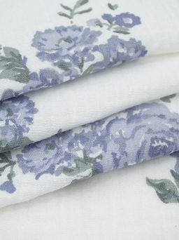 Муслин двухслойный с эф.жатости Марета цв.белый, ш.1.35м, хл-100%, 120гр/м.кв - Купава фото 5