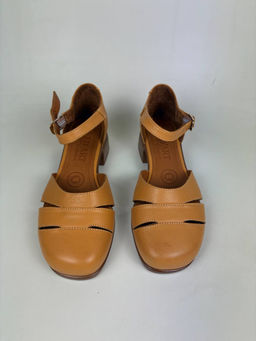 Босоножки 3032.25294br. Лион тыква+коричневый уценка