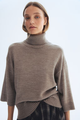 Jersey de cuello alto en punto fino - H&m фото 5