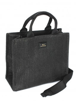 Сумка женская иск/кожа+текстиль DJ-CM 7531-BLACK, 1отд, плечевой ремень, черный SALE 264416