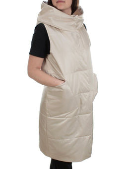 M001 BEIGE Жилет женский демисезонный (100 гр. синтепон)