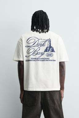 CAMISETA ESTAMPADOS COMBINADOS / Blanco roto - Zara фото 3