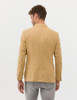 Sar_ Ekstra Slim Fit Keten Kar___ml_ Blazer Ceket