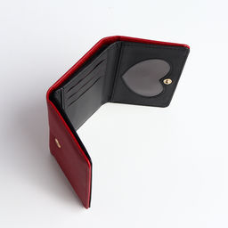 Кошелёк на кнопке, красный