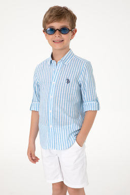 Erkek _ocuk Mavi Uzun Kollu G_mlek Sepette S_rpriz _ndirim - U.s. polo assn фото 7