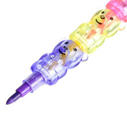 Цена за 7 шт. Карандаш восковой «Мишка», набор 5 цветов