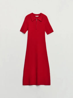 Вязаное платье поло из вискозы / Zarina  фото 7