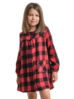 Платье для девочки UD 8069 синяя клетка - Mini maxi фото 8