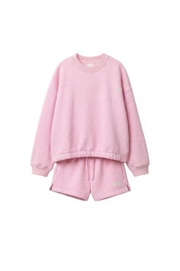 CONJUNTO SUDADERA Y BERMUDA TEXTO / Rosa vigor? - Zara фото 11