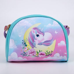 Сумка детская Единорог на луне, искусственная кожа, с брелком, 18х15х2 см - NAZAMOK KIDS фото 4