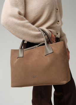 Замшевая сумка Iris DBR 31372 серо-коричневый фото 7