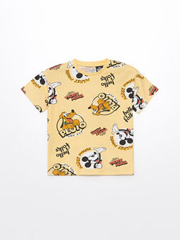 Bisiklet Yaka Mickey Mouse Bask?l? Erkek Bebek 3l? Tak?m - Waikiki фото 2