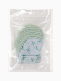 Прорезыватель на ручку для зубов «Кактусы», светло-зеленый