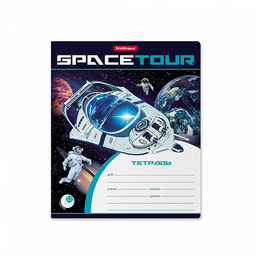 Цена за 280 шт. Тетрадь школьная ученическая ErichKrause Space Tour, 12 листов, клетка (в плёнке по 10 шт.)  фото 3