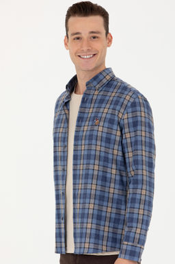 U. S. Polo Assn Мужская синяя рубашка с длинным рукавом - U.s. polo assn фото 15