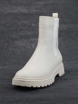 01-80158-G75-2 MILK Ботинки демисезонные женские (натуральная кожа, байка)