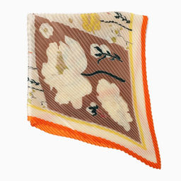 Платок женский плиссированный MINAKU, 70×70 см, оранжевый