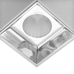 Светильник «Кубик» LED 4000К 10 Вт DIM220 белый серебро 7.5×7.5×9.5 см