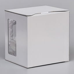 Коробка под торт 2 окна, с ручками, жемчуг, глянцевая, 24 х 24 х 20 см - UPAK LAND фото 6