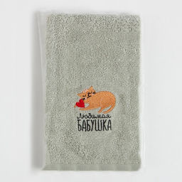 Полотенце махровое Этель Любимая бабушка 35х50 см, 100% хлопок, 350 г/м2  фото 5