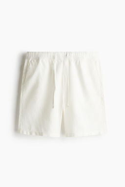 Pantal?n corto en mezcla de lino Relaxed Fit