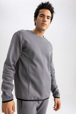 DeFactoFit Толстовка из плотной ткани стандартного кроя с круглым вырезом  фото 8